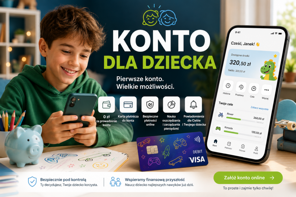 Konto dla dziecka do nauki zarządzania pieniędzmi