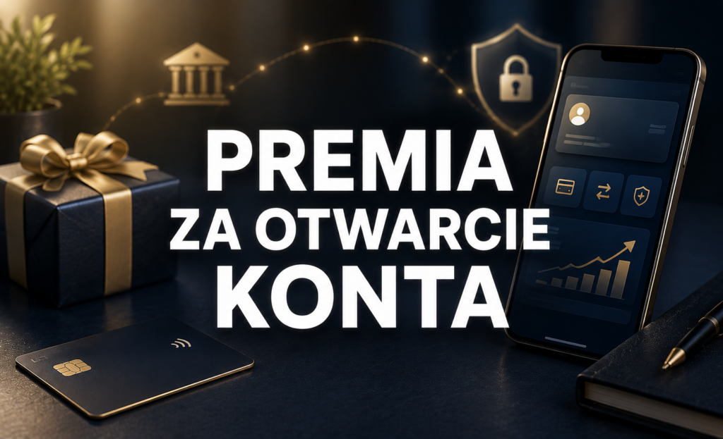 Premia za otwarcie konta bankowego przedstawiona jako nagroda pieniężna